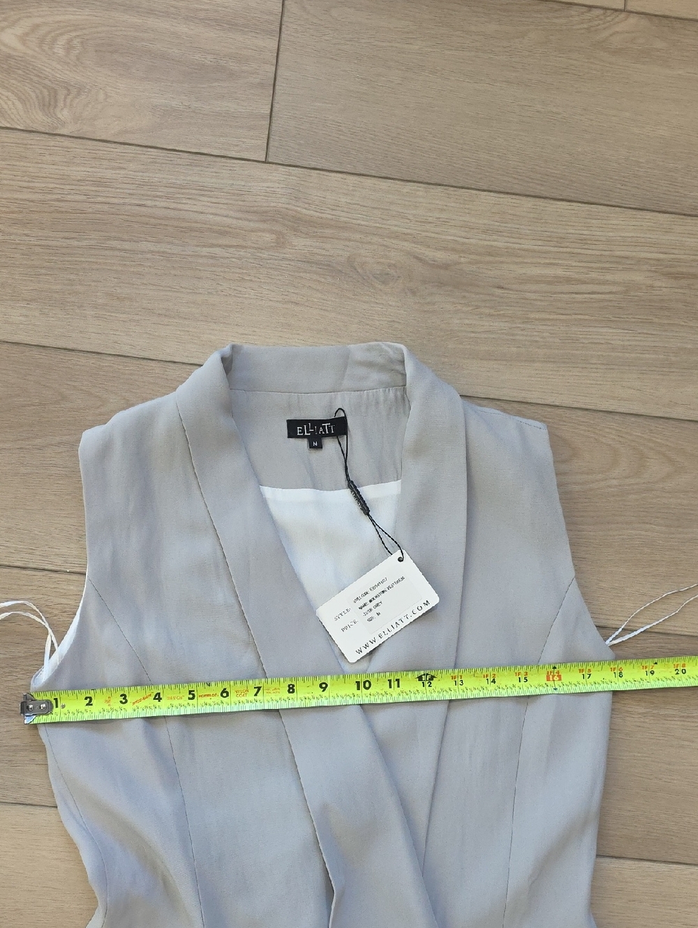 Revolve Wrap Fitted Tuxedo Mini Vest Dress - Modern V-Neck Assymetrical Hem - Picture 10 of 15